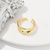 Rack Plating Brass Cuff Rings for Women RJEW-M028-57G-4