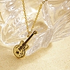 Elegant Stainless Steel Guitar Pendant Necklace for Women's Party Wear EP8740-1-1