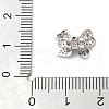 925 Sterling Silver Micro Pave Clear Cubic Zirconia Bowknot Multi-Strand Links STER-S013-02P-3