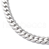 304 Stainless Steel Cuban Link Chain Necklace for Men Women NJEW-E093-03P-01-2