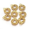 Tibetan Style Alloy Christmas Wreath Pendants X-TIBEP-GC153-AG-RS-2