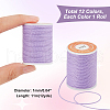   12 Rolls 12 Colors Round Waxed Polyester Cord YC-PH0002-40-2