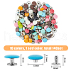 SUPERFINDINGS 140 Sets 10 Colors Iron Semi-Tublar Rivets IFIN-FH0001-66-2