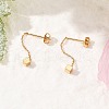 Brass Tassel Stud Earrings EJEW-D321-01G-3