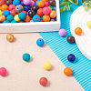 120Pcs 12 Colors Silicone Beads SIL-TA0001-18-7