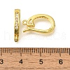 Rack Plating Brass Micro Pave Clear Cubic Zirconia Enhancer Shortener Bails KK-F883-13G-3