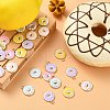 50Pcs 5 Colors Alloy Enamel Pendants ENAM-CJ0003-26-4