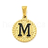 Ion Plating(IP) 304 Stainless Steel Enamel Pendants STAS-R231-19M-G-1