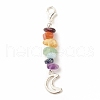 Chakra Theme Natural Gemstone Pendant Decorations HJEW-JM00645-02-1