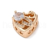 Rack Plating Brass Micro Pave Cubic Zirconia Beads KK-Z082-06G-2
