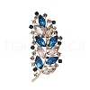 Feather Alloy Rhinestone Brooches for Backpack Clothes PW-WG225E4-01-4