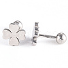 Tarnish Resistant 201 Stainless Steel Barbell Cartilage Earrings EJEW-R147-13-4