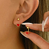 Stainless Steel Shell Heart Stud Earrings MS8339-3-1