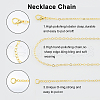 Brass Cable Chains Necklace Making MAK-PH0004-25G-4