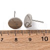 Non-Tarnish 304 Stainless Steel Stud Earring Findings STAS-C043-25P-3