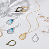 AHADERMAKER 60Pcs 3 Colors Teardrop Alloy Open Back Bezel Pendants FIND-GA0004-28-5