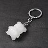 Natural Quartz Crystal Pendant Keychains KEYC-P011-02P-12-4