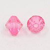 Faceted Bicone Transparent Acrylic Beads DBB8mm09-1
