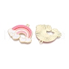 Rack Plating Alloy Enamel Pendants ENAM-N056-429A-2