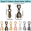 SUNNYCLUE 140Pcs 7 Colors Alloy Ice Pick Pinch Bails for Pendant Making FIND-SC0010-38A-2