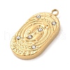 304 Stainless Steel Pendants STAS-F349-03G-08-2