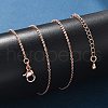 Brass Cable Chain Necklaces Making MAK-P011-01RG-4