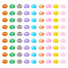  90Pcs 9 Colors Transparent Crackle Acrylic Beads MACR-TA0001-28-2