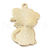 Light Gold Plated Alloy Enamel Pendants ENAM-L041-01D-2