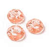 Spray Painted Transparent Acrylic Beads OACR-E015-06-1