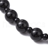 Gemstone Chakra Cross Pendant Rosary Bead Necklaces for Women NJEW-TA00176-6