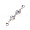 3Pcs 3 Styles Zinc Alloy Crystal Rhinestone Double Lobster Claw Clasps FIND-JF00103-2