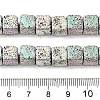 Blaking Painted Natural Lava Rock Beads Strands G-B086-B01-01A-4
