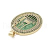 Rack Plating Brass Micro Pave Clear Cubic Zirconia Pendants KK-H474-24B-02G-2