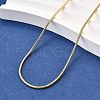 1MM Brass Round Snake Chain Necklaces NJEW-M108-35G-1