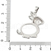 Brass Pendant Cabochon Settings KK-S521-17B-P-3