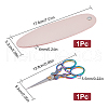 SUNNYCLUE 2Pcs 2 Styles Stainless Steel Embroidery Scissors & Imitation Leather Sheath Tools TOOL-SC0001-37-2