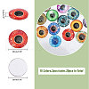 CHGCRAFT 30Pcs 15 Colors Luminous Self Adhesive Glass Eyes Cabochons DIY-CA0006-27A-2
