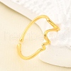 ECG 925 Sterling Silver Cuff Rings for Women RJEW-S631-04G-3