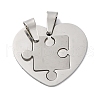 201 Stainless Steel Split Pendants STAS-Q342-30P-1
