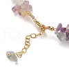 Natural Fluorite Chip Beaded Bracelets for Women BJEW-F478-01C-3