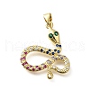 Brass Micro Pave Cubic Zirconia Pendants KK-Q066-08A-G-1
