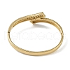 304 Stainless Steel Textured Hinged Bangles for Women BJEW-U002-03G-3