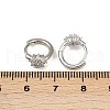 Brass Micro Pave Cubic Zirconia Hoop Earrings EJEW-S277-07P-4