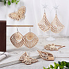  DIY Filigree Wood Dangle Earring Making Kit DIY-TA0009-69-7