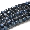 Natural Kyanite/Cyanite/Disthene Round Beads Strands G-O017-6mm-04C-1