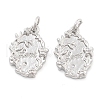 Rack Plating Brass & Clear Cubic Zirconia Pendants KK-S371-03P-1