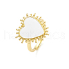 Adjustable Enamel Heart Signet Ring RJEW-K240-01G-4