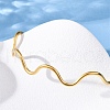 304 Stainless Steel Cuff Bangle for Women BJEW-C076-05G-3