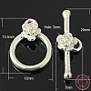 925 Sterling Silver Toggle Clasps STER-A008-55-3