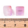 Frosted Glass Beads with Golden Glitter Powder X1-DGLA-NH001-8mm-01J-3